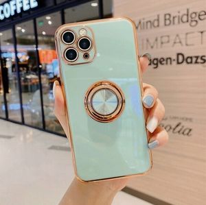 iPhone 13Pro Case Magnetic Suction Ring Luxury Design Phone Cover. Green